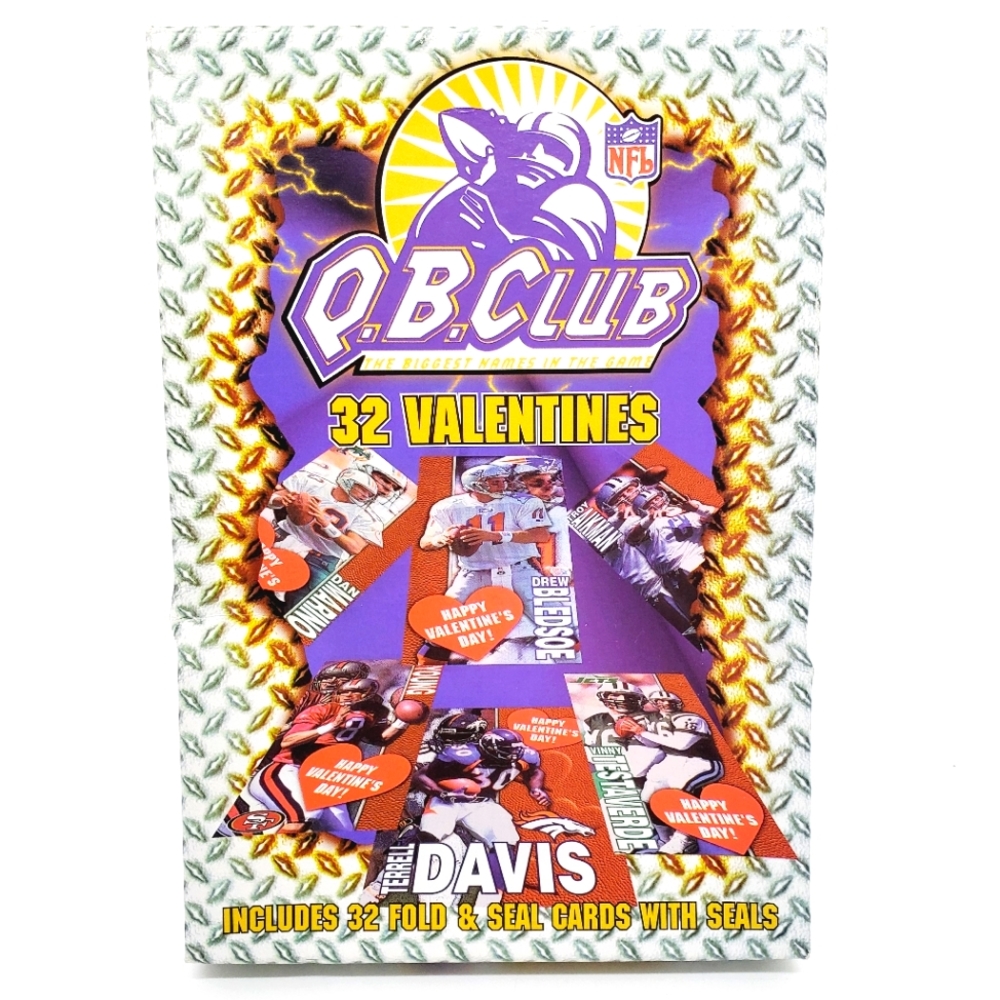 New 1999 NFL Terrell Davis Quarterback Club  Valentines Day Cards Set